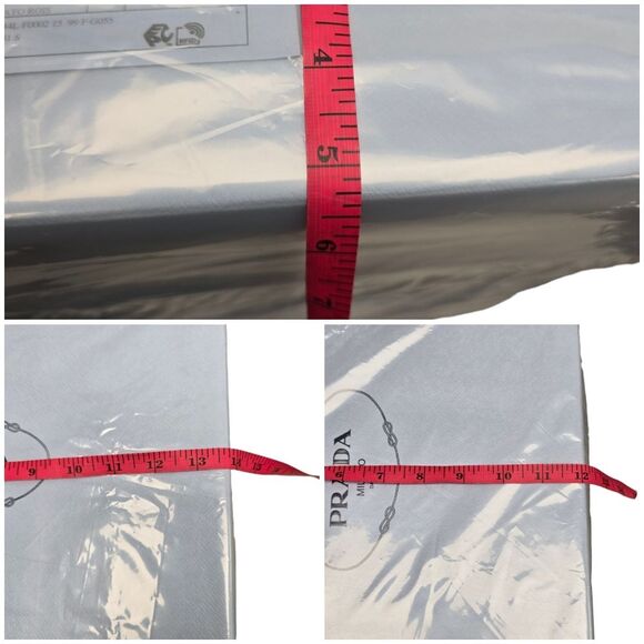 Authentic PRADA Empty Light Blue Box w Tissue Paper & Dustbags 13.75"x12"x5.25" - Picture 13 of 15